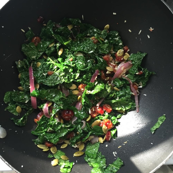Kale, Cranberries, and Spiced Lentils