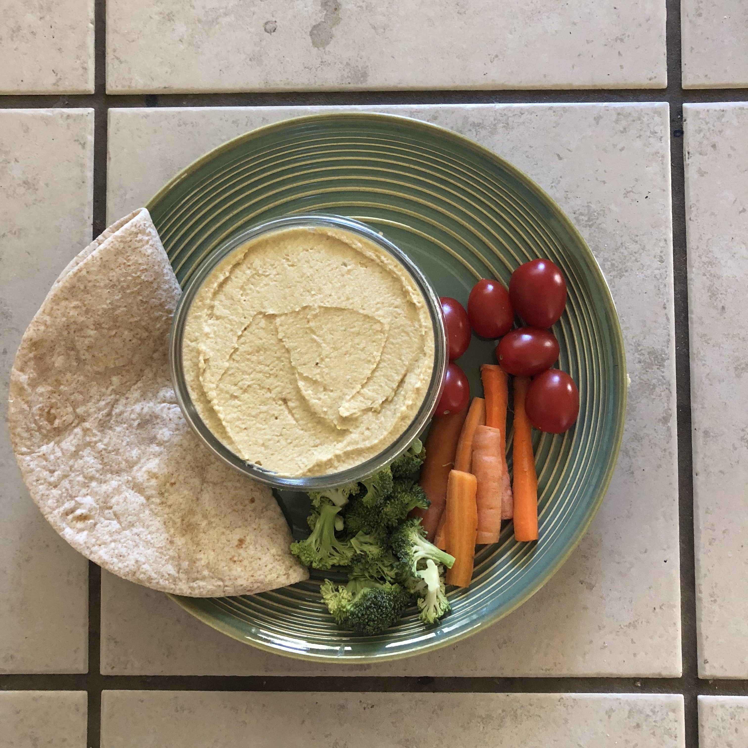 Homemade Hummus Plate