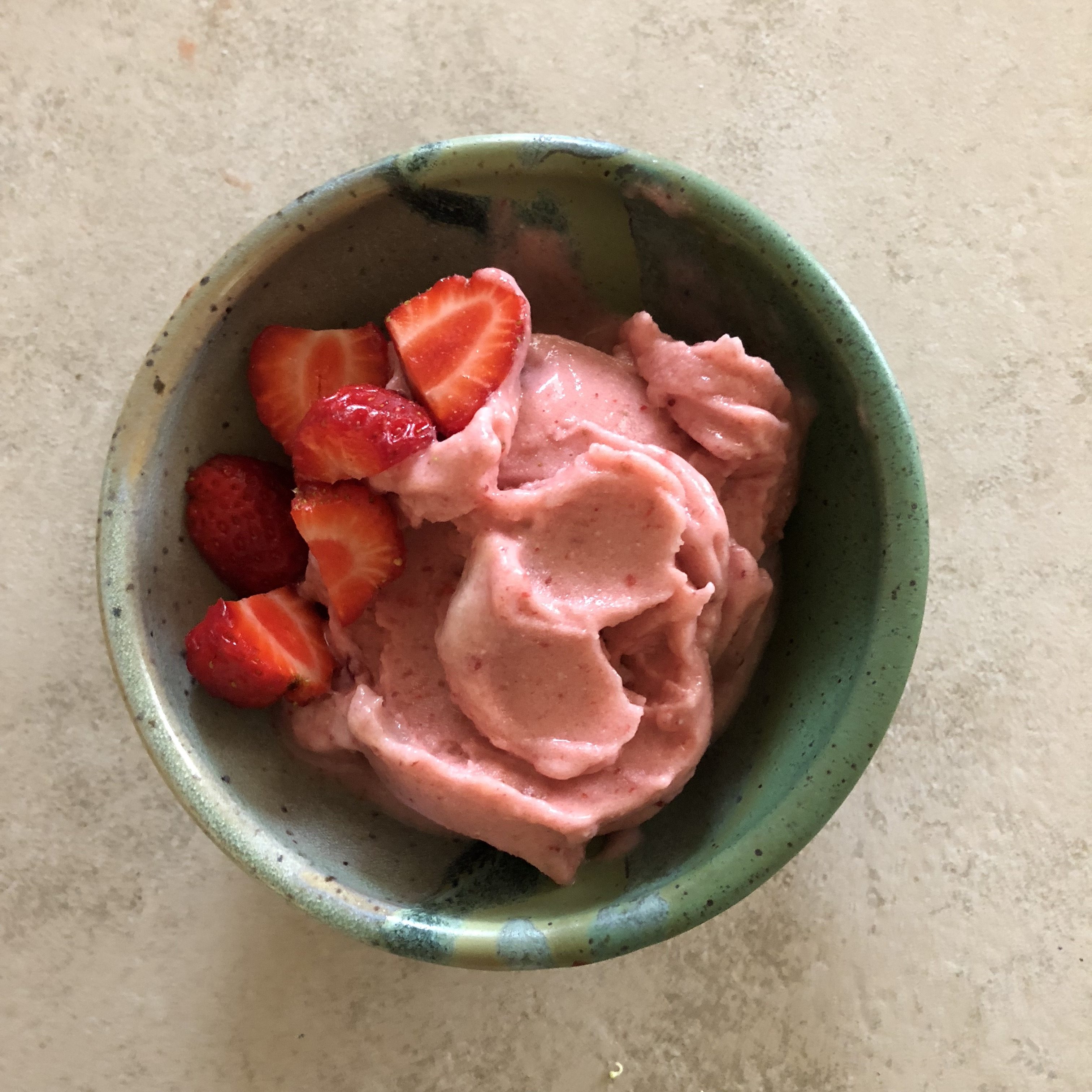 3-Ingredient Vegan Strawberry Ice Cream