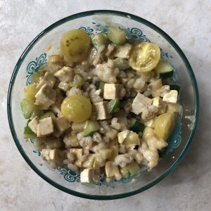zucchini turnip and tofu saute