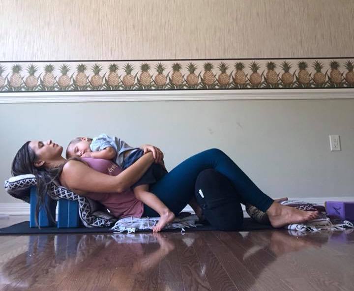 restorative yoga for moms with young kids